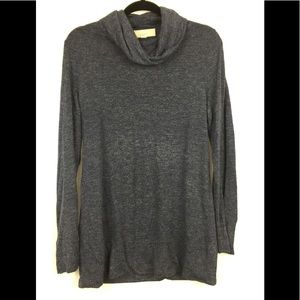 Ann Taylor Loft size large Blue cowl neck shirt .